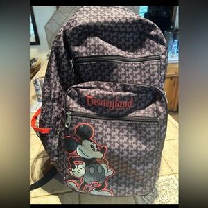 Black Disneyland Backpack with Mickey Mouse Design